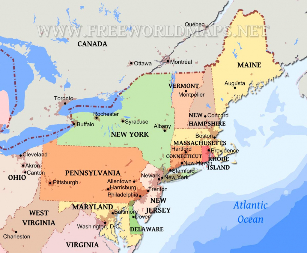Northeastern Us Maps for Printable Map Of Northeast States
