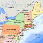 Northeastern Us Maps Inside Printable Map Of North Eastern United States