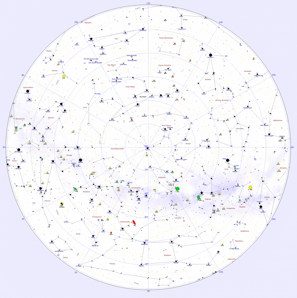 Northern Constellations | Constellation Guide pertaining to Printable Constellation Map