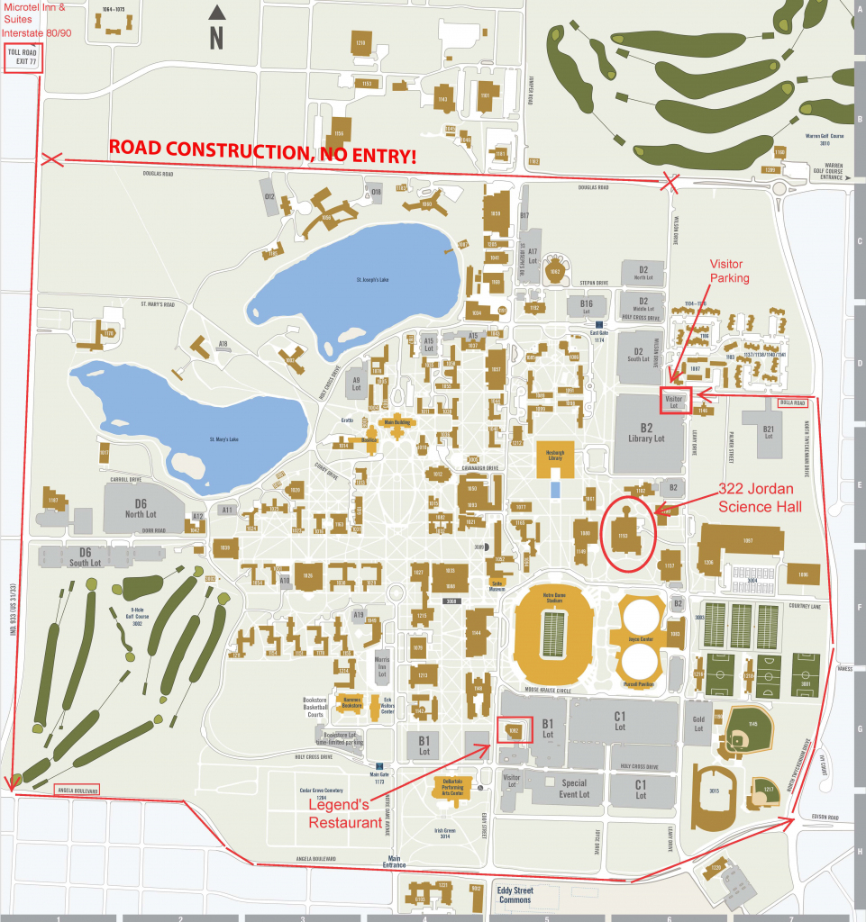 Notre Dame Campus Map Pdf – Bestinthesw in Notre Dame Campus Map Printable