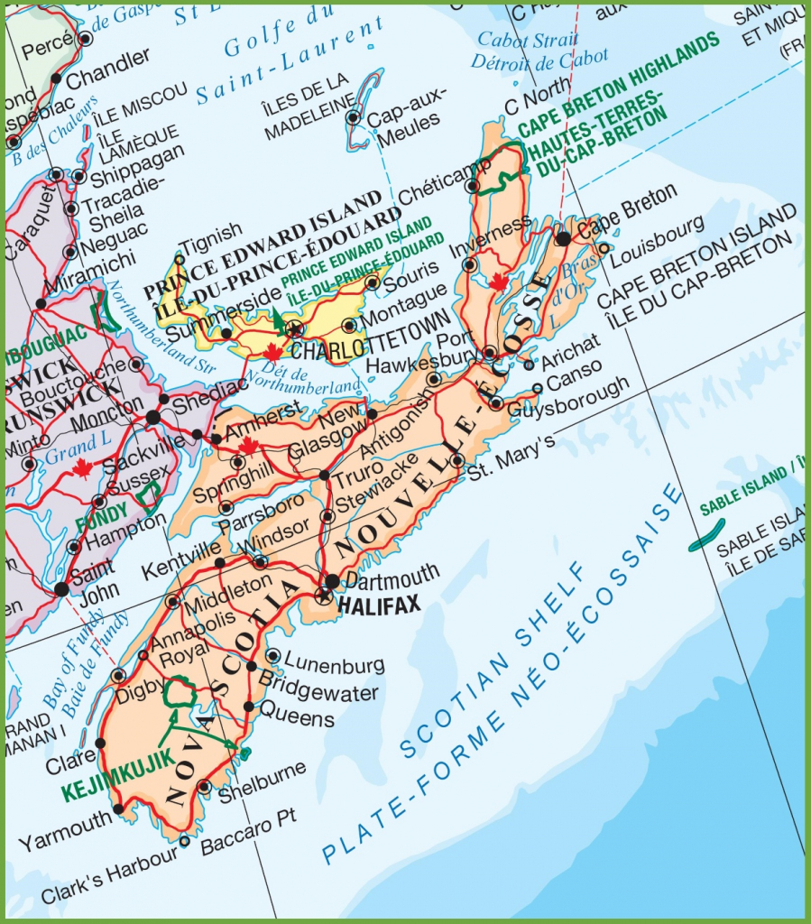 Nova Scotia Maps | Canada | Maps Of Nova Scotia (Ns) for Printable Map Of Nova Scotia