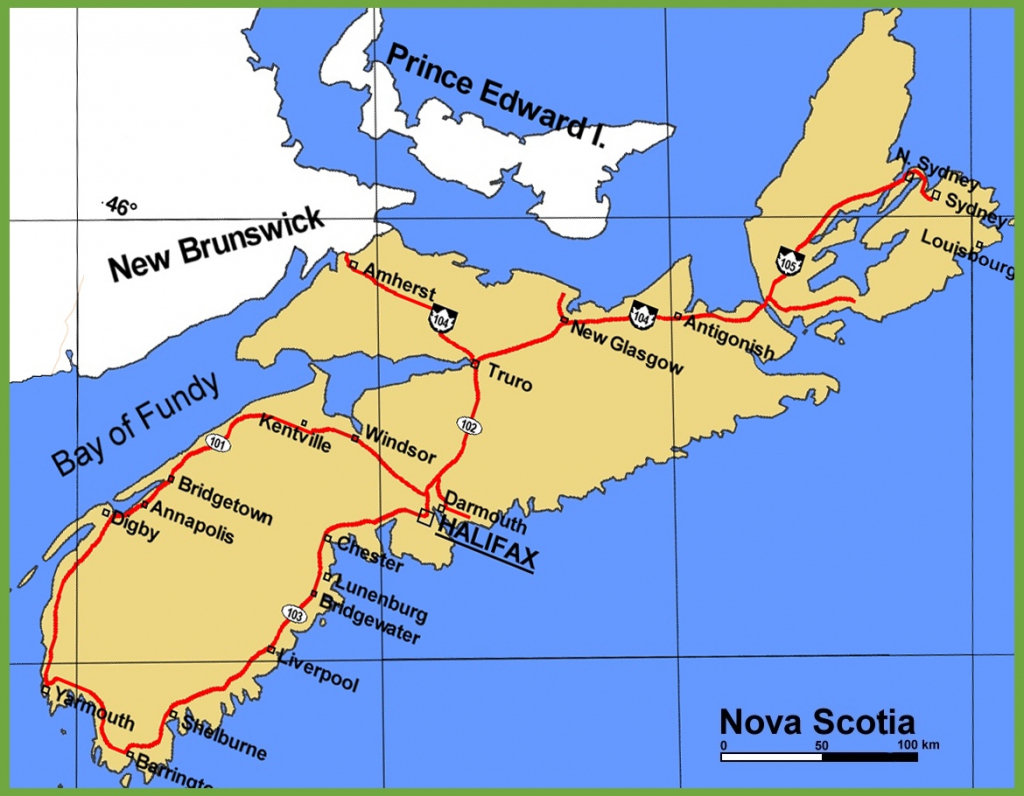 Nova Scotia Maps | Canada | Maps Of Nova Scotia (Ns) regarding Printable Map Of Nova Scotia