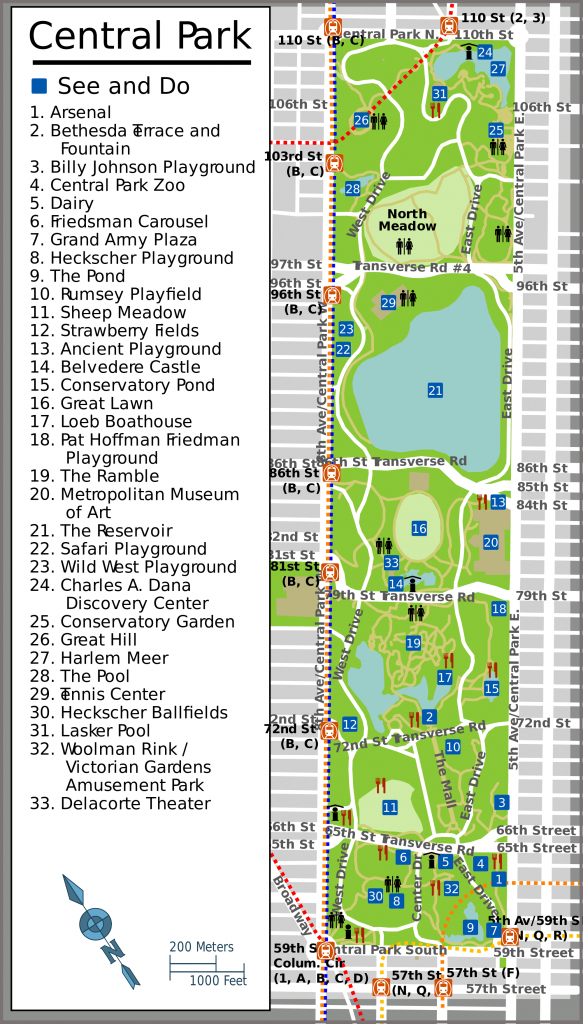 Nyc Central Park Map - Aishouzuo in Printable Map Of Central Park Nyc