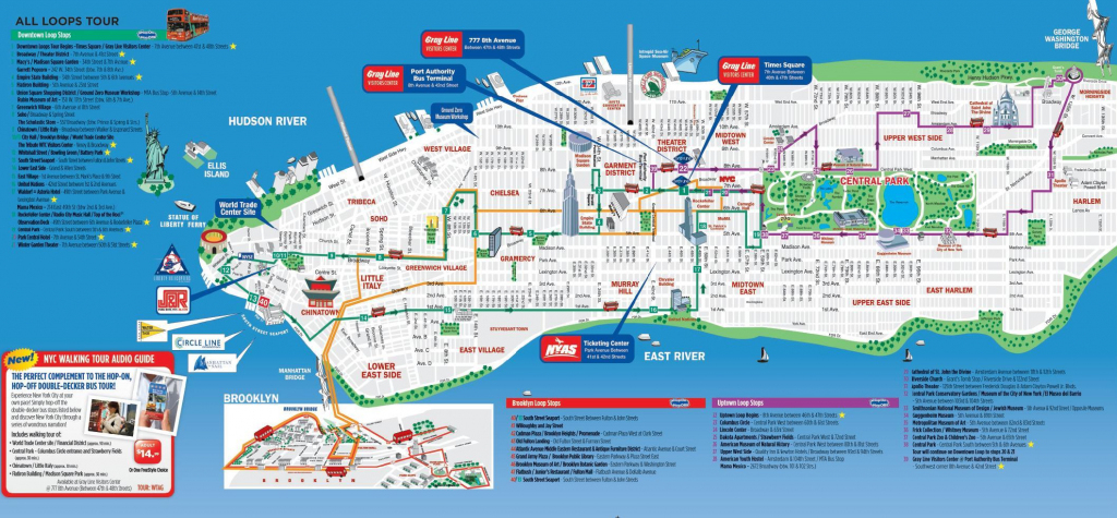 Nyc Walking Tourist Map - Nyc Walking Map Printable (New York - Usa) within Nyc Walking Map Printable