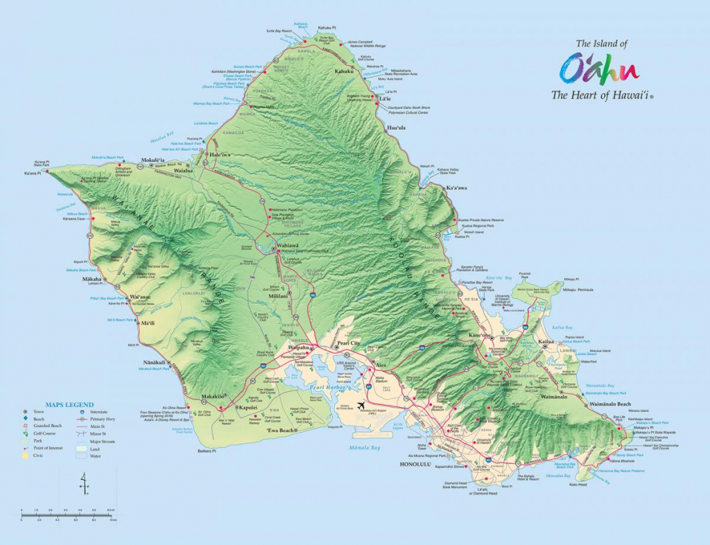 Oahu Maps | Go Hawaii within Oahu Map Printable