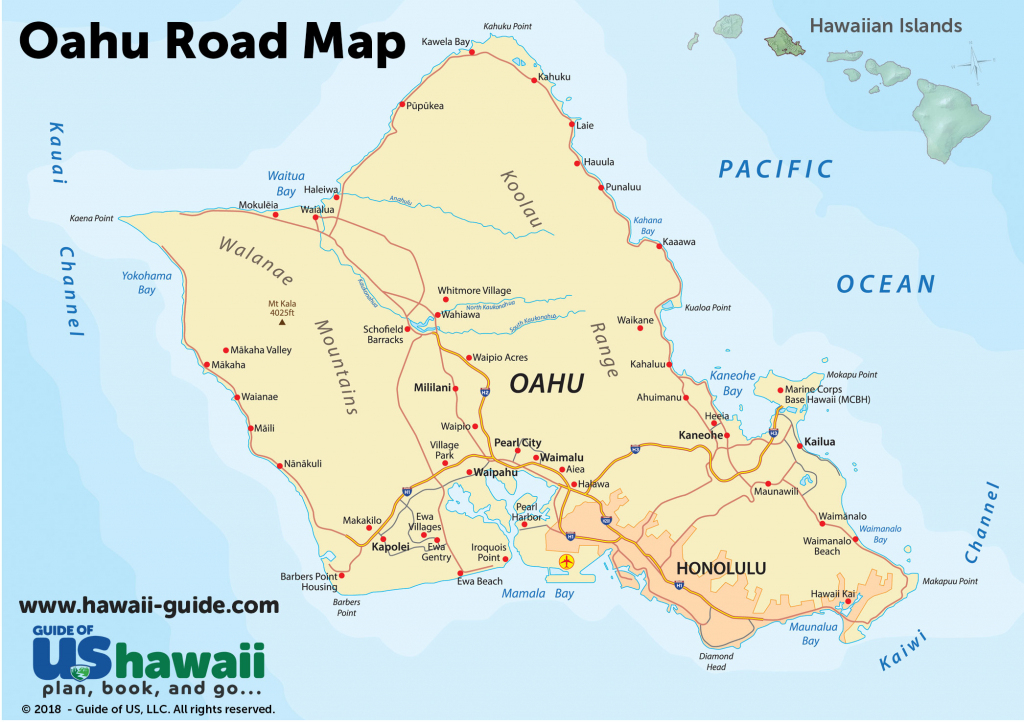 Oahu Maps intended for Oahu Map Printable