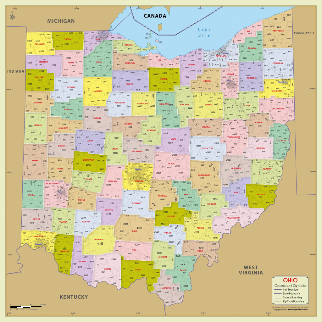 Ohio County Map Printable Ohio County Map With Zip Codes Awesome intended for Printable Map Of Columbus Ohio