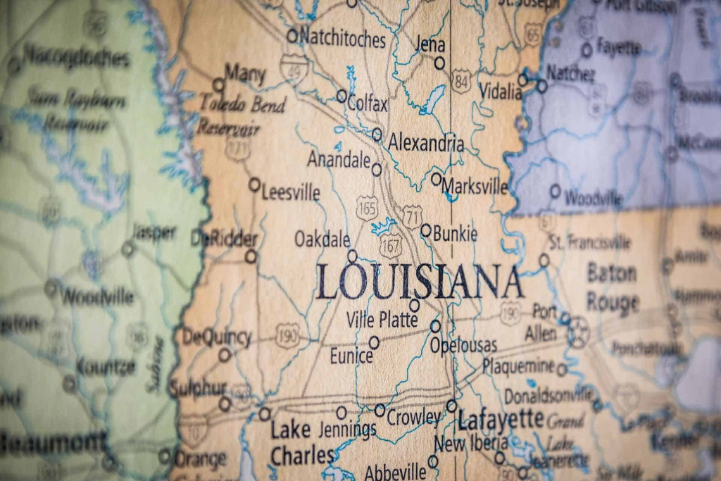 Old Historical City, Parish And State Maps Of Louisiana within Printable Map Of Lafayette La