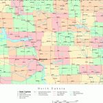 Online Map Of North Dakota Large Throughout Printable Map Of North Dakota