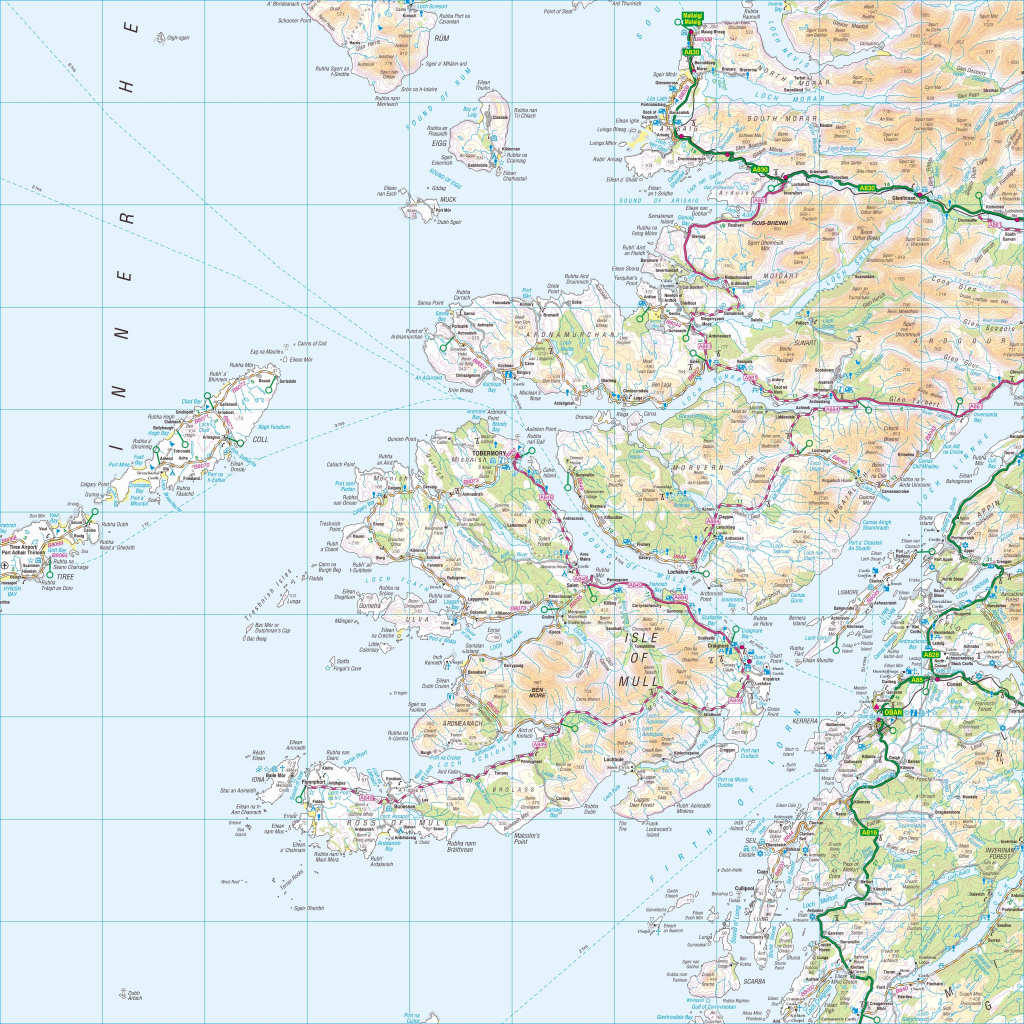 Ordnance Survey Map Of Mull And Surrounding Area (4000×4000 inside Printable Map Of Mull