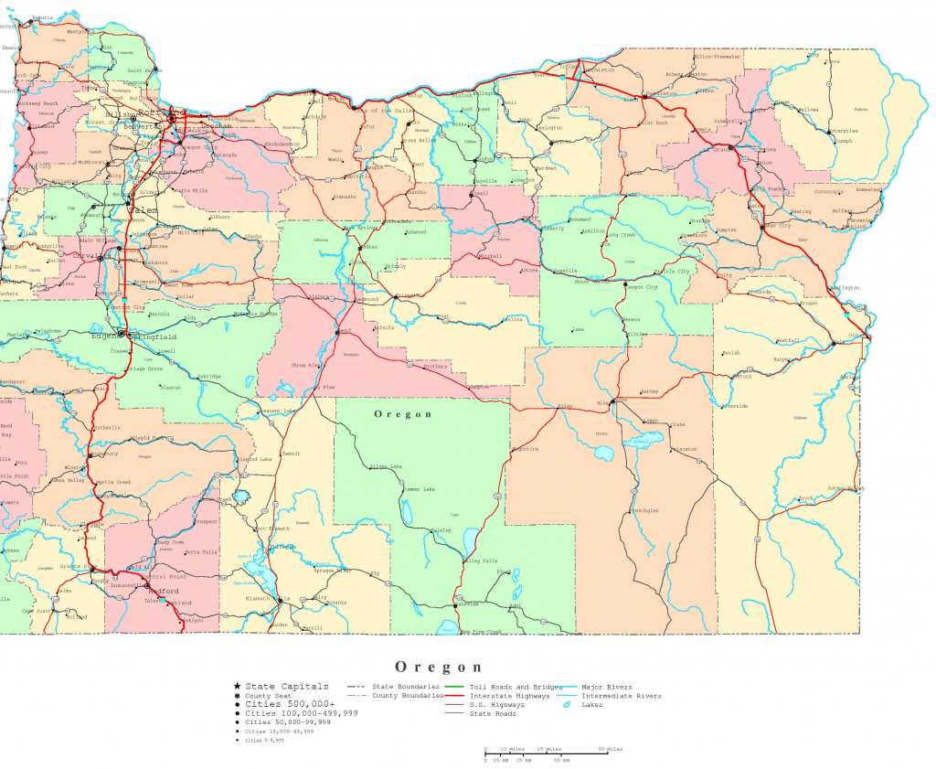 Oregon Printable Map with regard to Printable Map Of The Oregon Trail