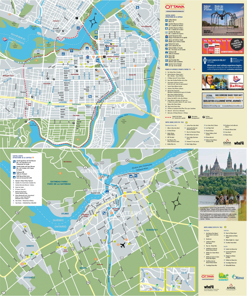 Ottawa Tourist Attractions Map with regard to Printable Map Of Ottawa