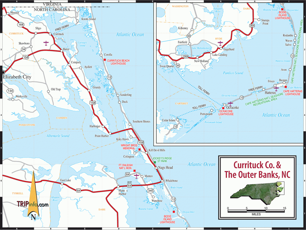 Outer Banks Of North Carolina | Add This Map To Your Site | Print inside Printable Map Of Outer Banks Nc