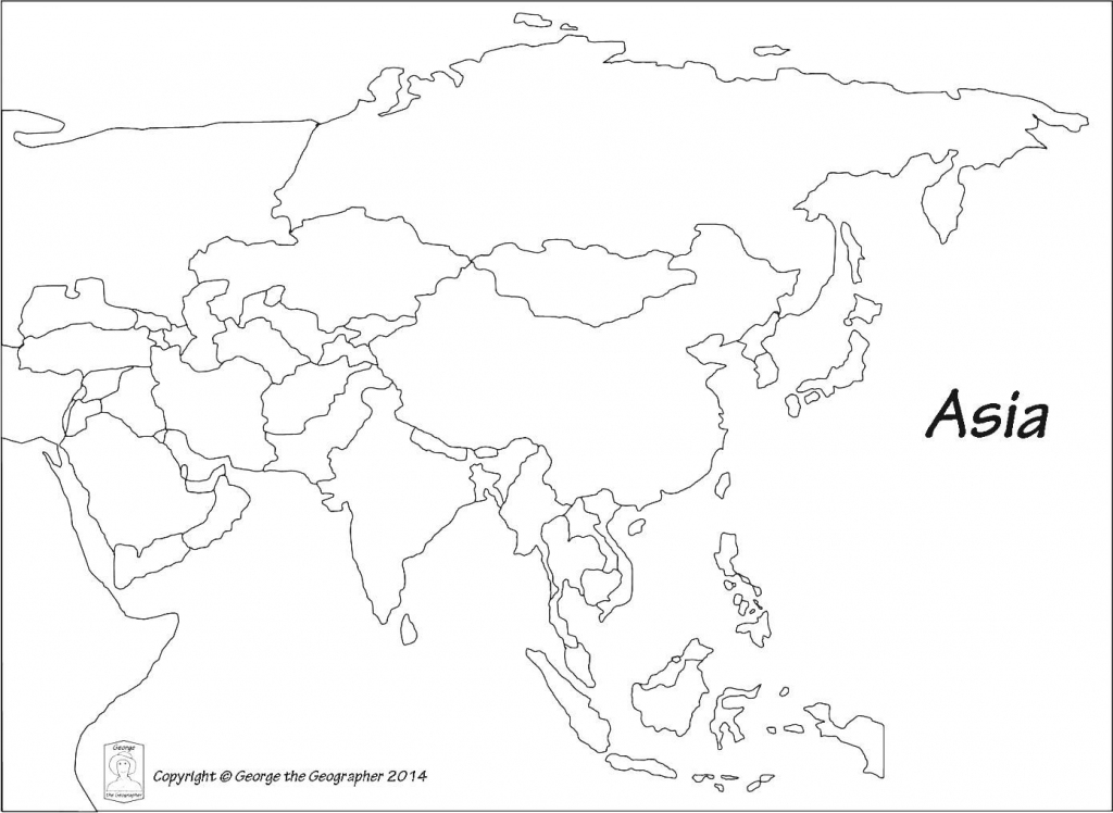 Outline Map Of Asia Political With Blank Outline Map Of Asia intended for Asia Political Map Printable