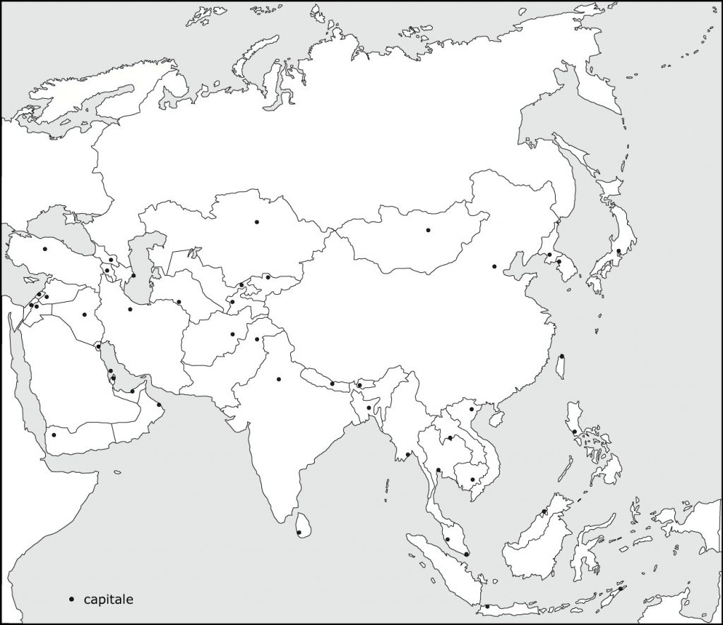 Blank Outline Map Of Asia