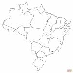 Outline Map Of Brazil With States Coloring Page | Free Printable For Free Printable Map Of Brazil
