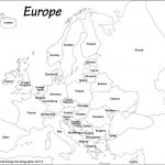Outline Map Of Europe Political With Free Printable Maps And For Regarding Printable Black And White Map Of Europe