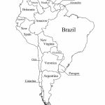 Outline Map Of South America Printable With Blank North And For New Inside Printable Map Of Latin America