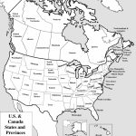 Outline Map Of Us And Canada Printable Mexico Usa With Geography For North America Map Printable