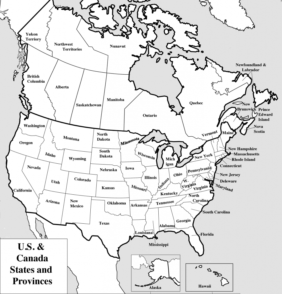 Outline Map Of Us And Canada Printable Mexico Usa With Geography inside Printable Geography Maps