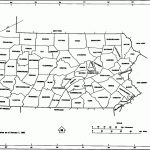 Pennsylvania State Map With Counties Outline And Location Of Each Intended For Pa County Map Printable