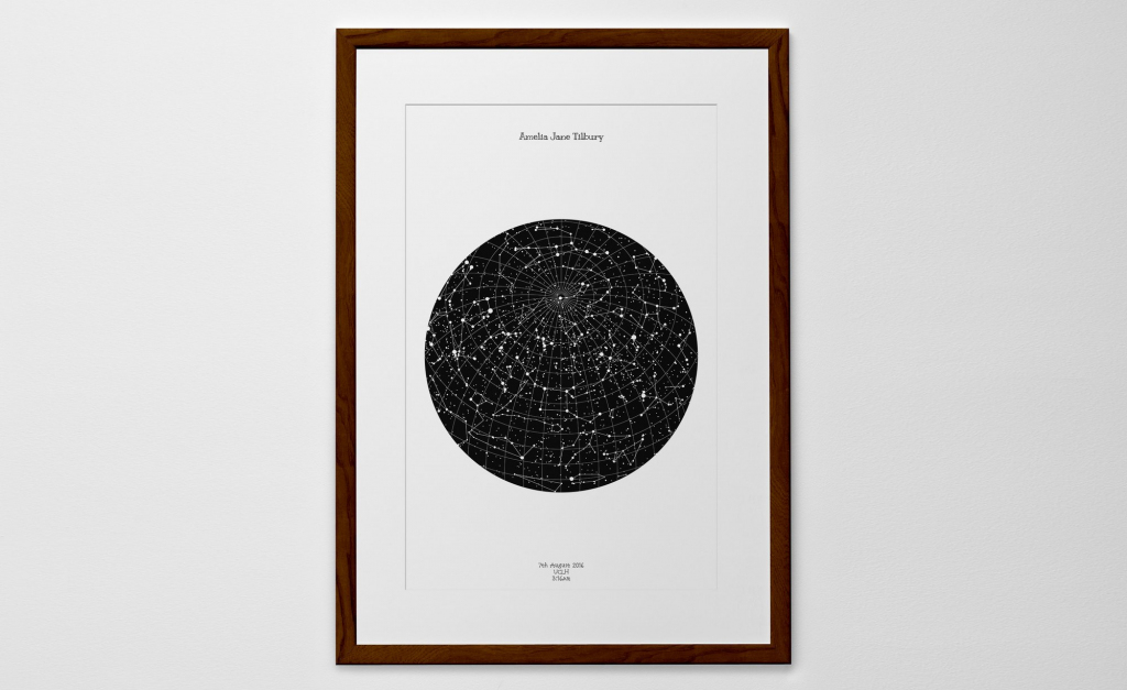 Personalized Star Map Print Or Poster Of The Night Sky - Posterhaste throughout Make A Printable Map