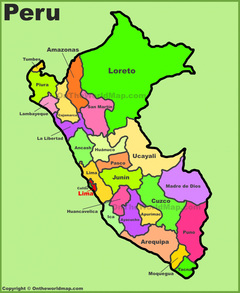Peru Maps | Maps Of Peru for Printable Map Of Peru