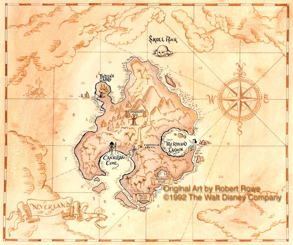 Peter Pan Neverland Canvas Print / Canvas Artcraig Wetzel regarding Neverland Map Printable