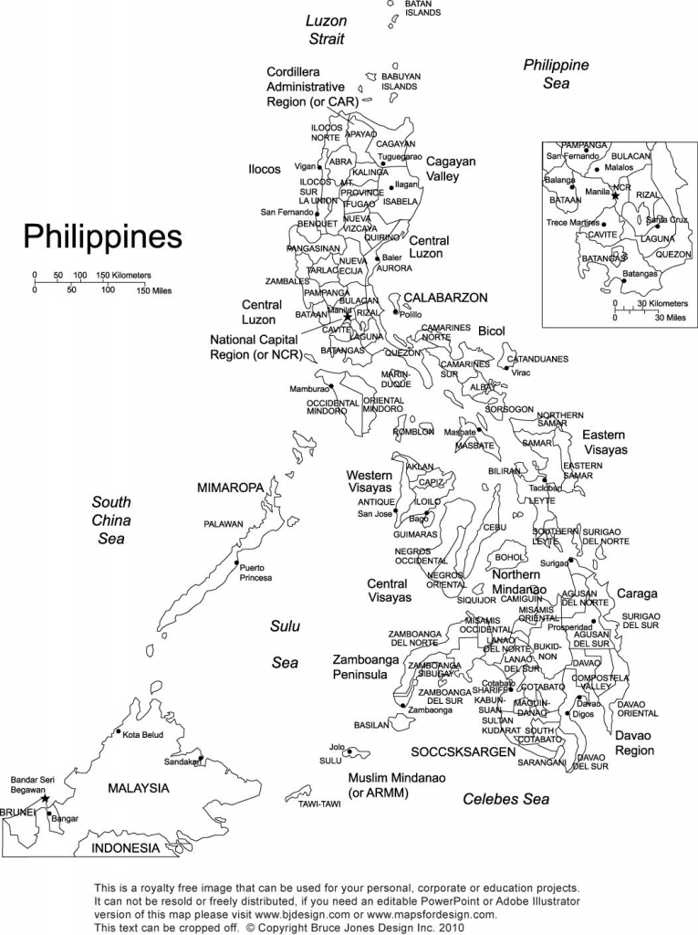 Philippines Printable Blank Map, Royalty Free, Manila | Gift Ideas intended for Printable Map Of The Philippines