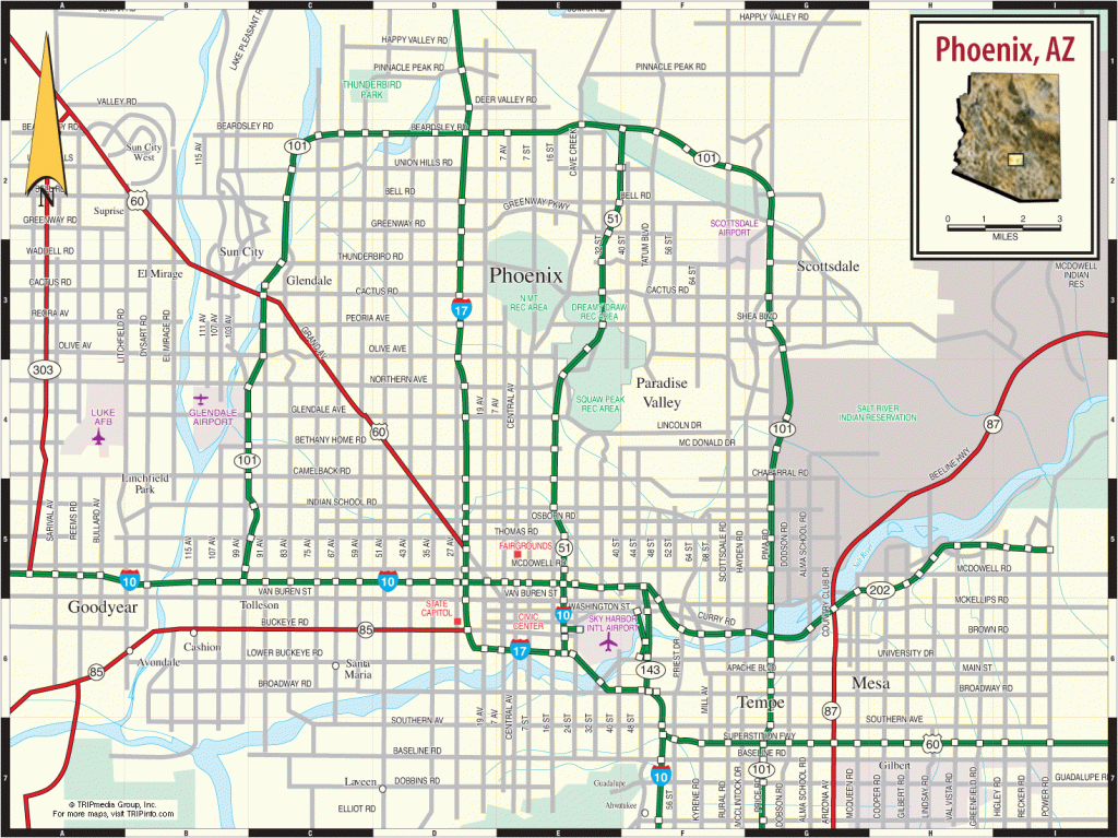 Phoenix Arizona Road Map | Layout | Phoenix Arizona Map, Area Map, Map in Printable Map Of Phoenix