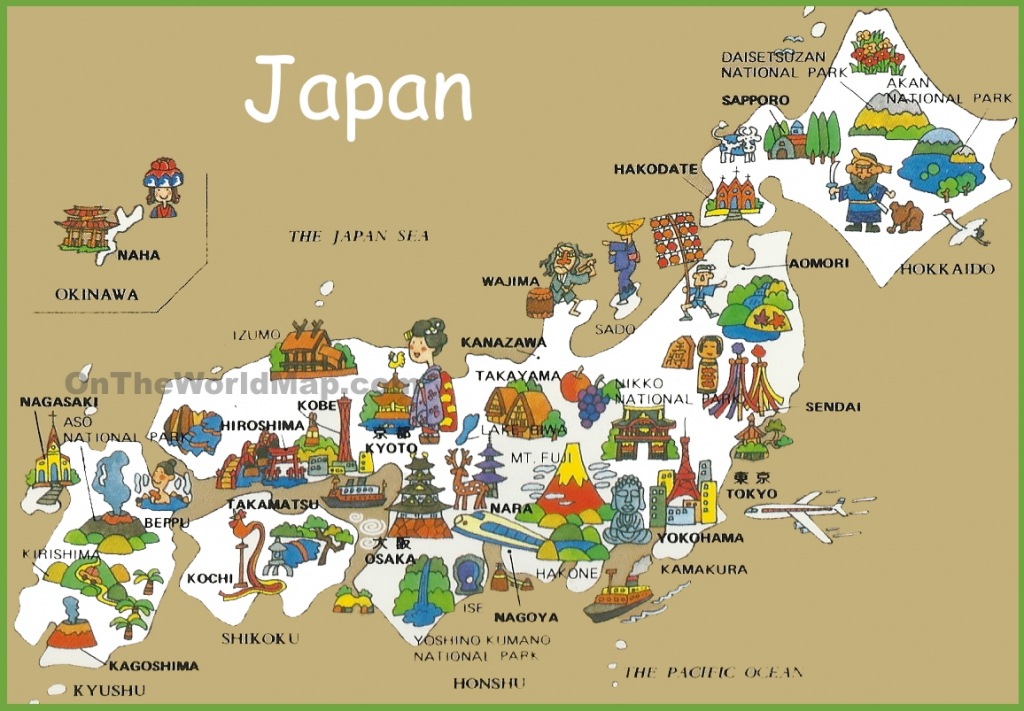 Pictorial Travel Map Of Japan within Free Printable Map Of Japan