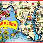 Pictorial Travel Map Of Maryland With Regard To Printable Map Of Maryland