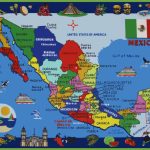 Pictorial Travel Map Of Mexico Throughout Printable Map Of Mexico