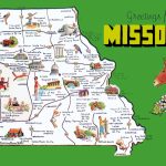 Pictorial Travel Map Of Missouri Regarding Printable Map Of Missouri