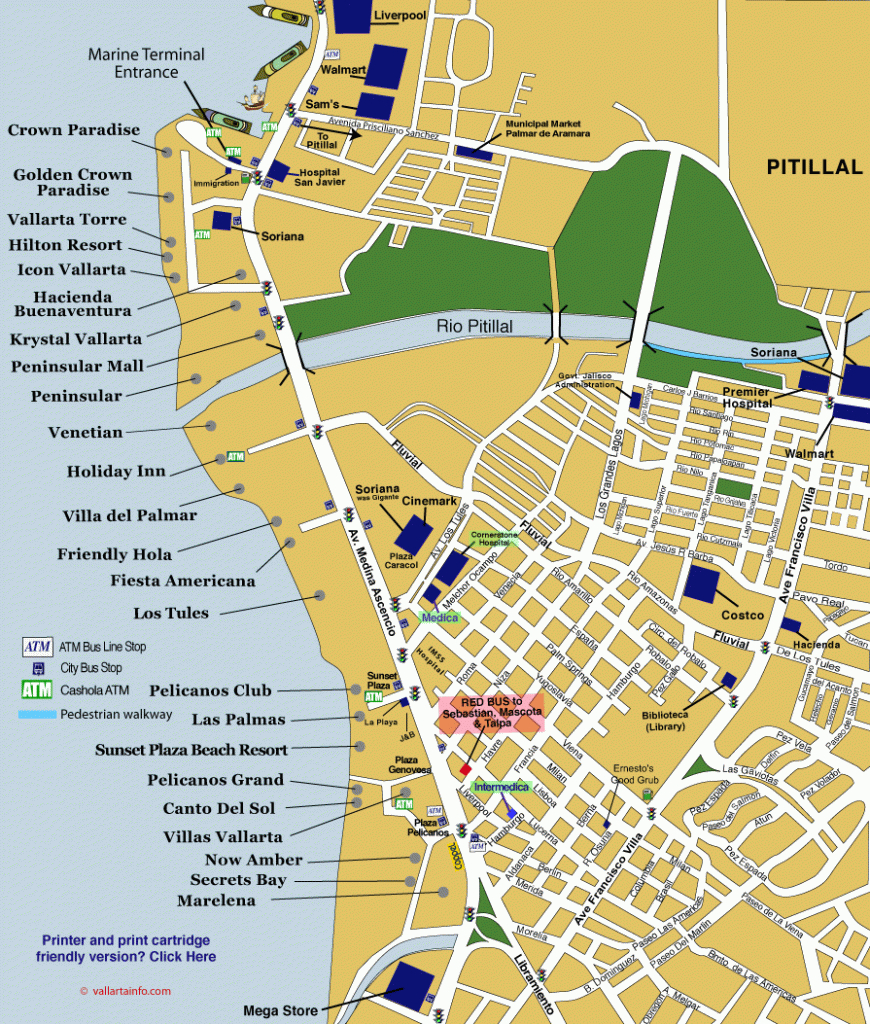 Pinpuerto Vallarta On Maps Of Puerto Vallarta In 2019 | Puerto regarding Puerto Vallarta Maps Printable