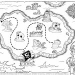 Pirate Treasure Map Coloring Pages Free Printable Earth Black And Intended For Printable Treasure Map Coloring Page