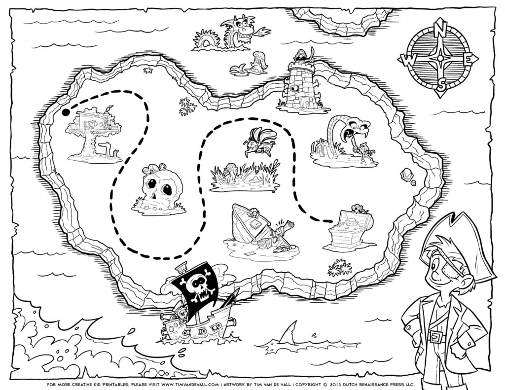 Pirate Treasure Map Coloring Pages Free Printable Earth Black And intended for Printable Treasure Map Coloring Page