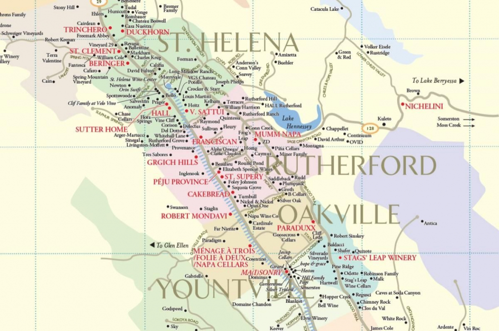 Plan Your Visit With Our Napa Valley Winery Map, Which Includes for Napa Winery Map Printable