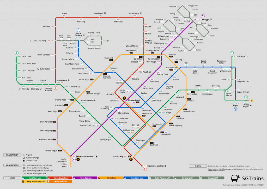 Planning Your Journey | Sgtrains regarding Singapore Mrt Map Printable