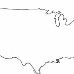 Png Usa Outline Transparent Usa Outline Images. | Pluspng Regarding United States Map Outline Printable
