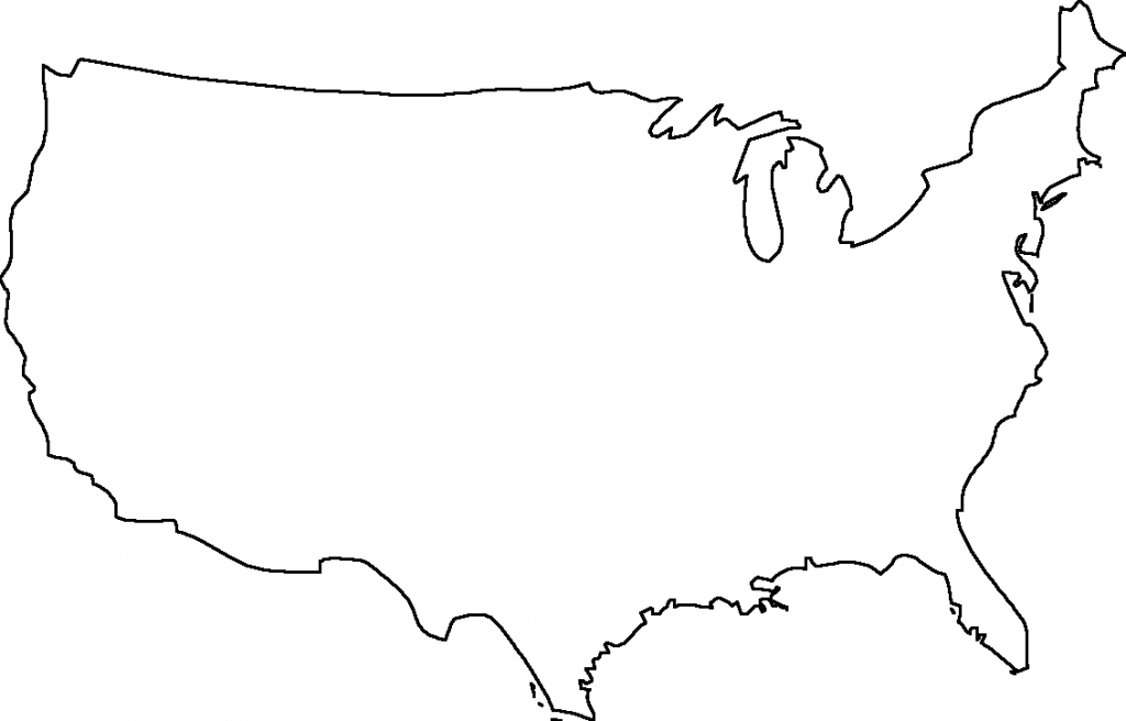 Png Usa Outline Transparent Usa Outline Images. | Pluspng regarding United States Map Outline Printable