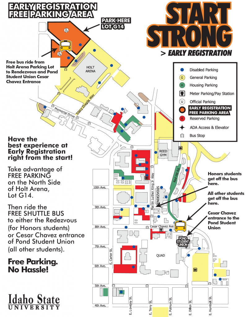 Pocatello Campus Maps | Idaho State University within Boise State University Printable Campus Map