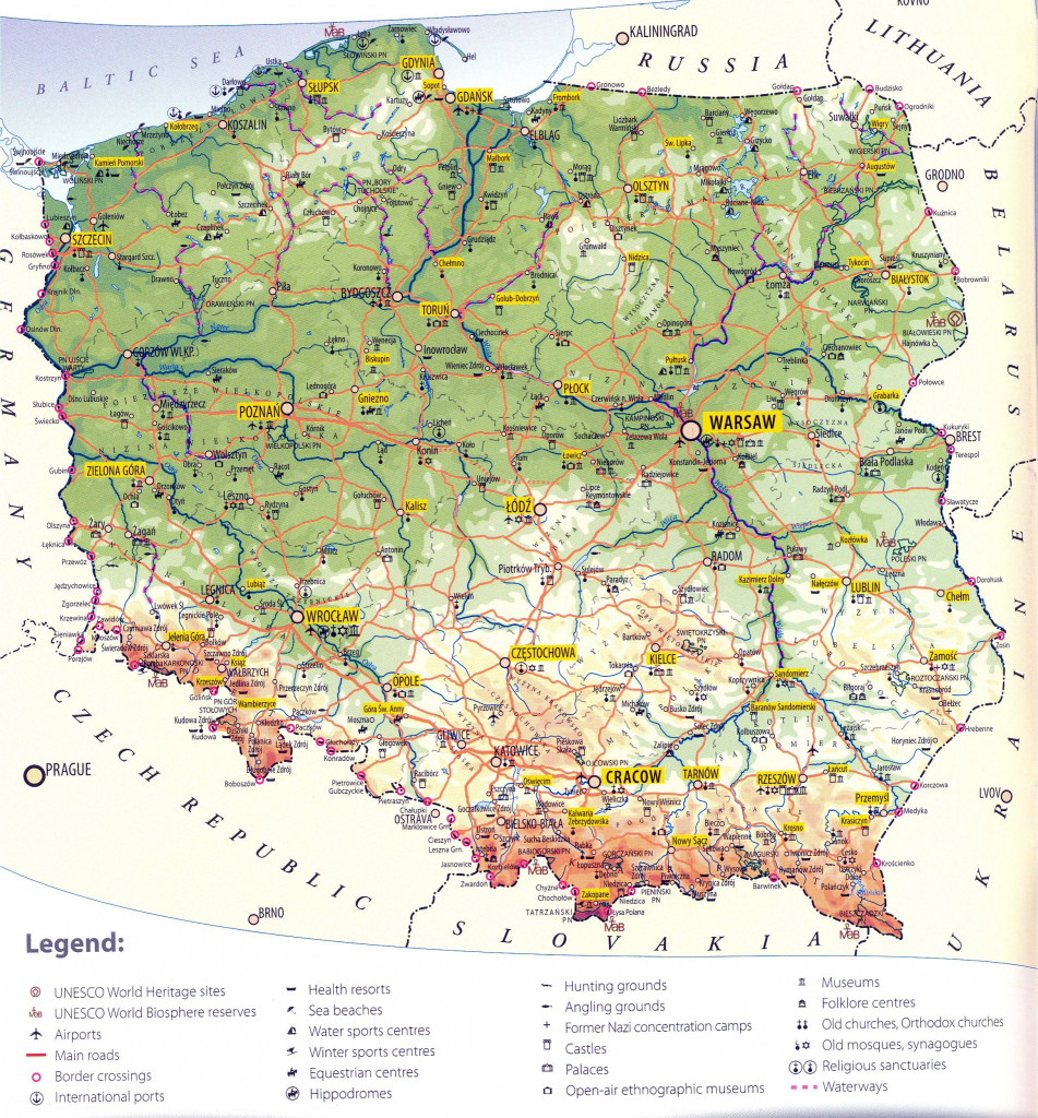 Poland Maps | Printable Maps Of Poland For Download in Printable Map Of Poland