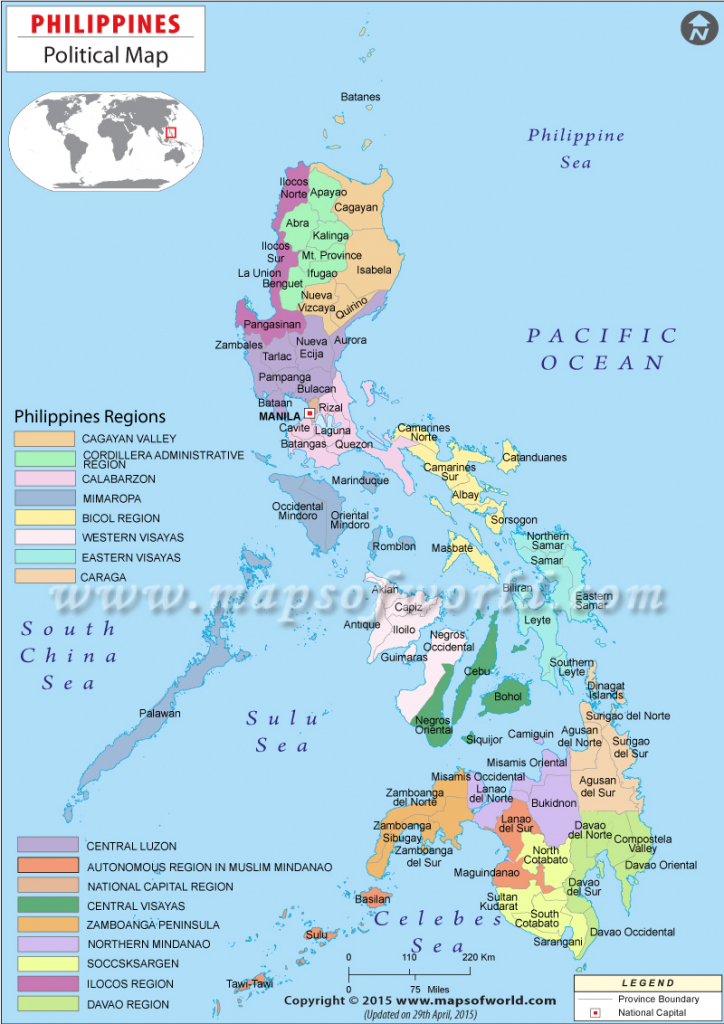 Political Map Of Philippines | Philippines Political Map with Printable Quezon Province Map