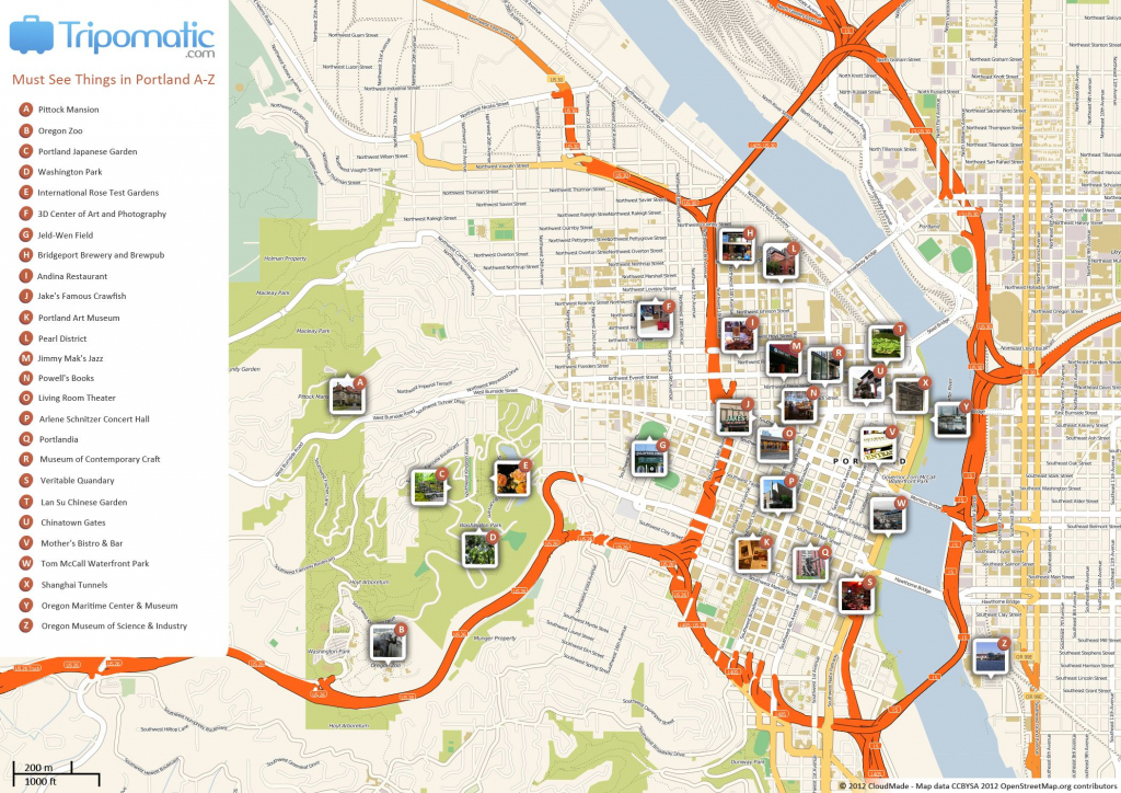 Portland Printable Tourist Map In 2019 | Travel Tips And Maps inside Printable Map Of Portland Oregon