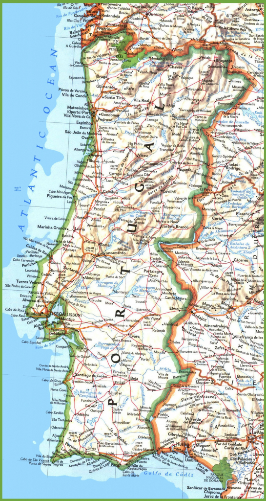 Portugal Road Map intended for Printable Map Of Portugal