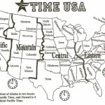 Printable Black And White Us Time Zone Map Inspirationa Printable With Regard To Free Printable Us Timezone Map With State Names