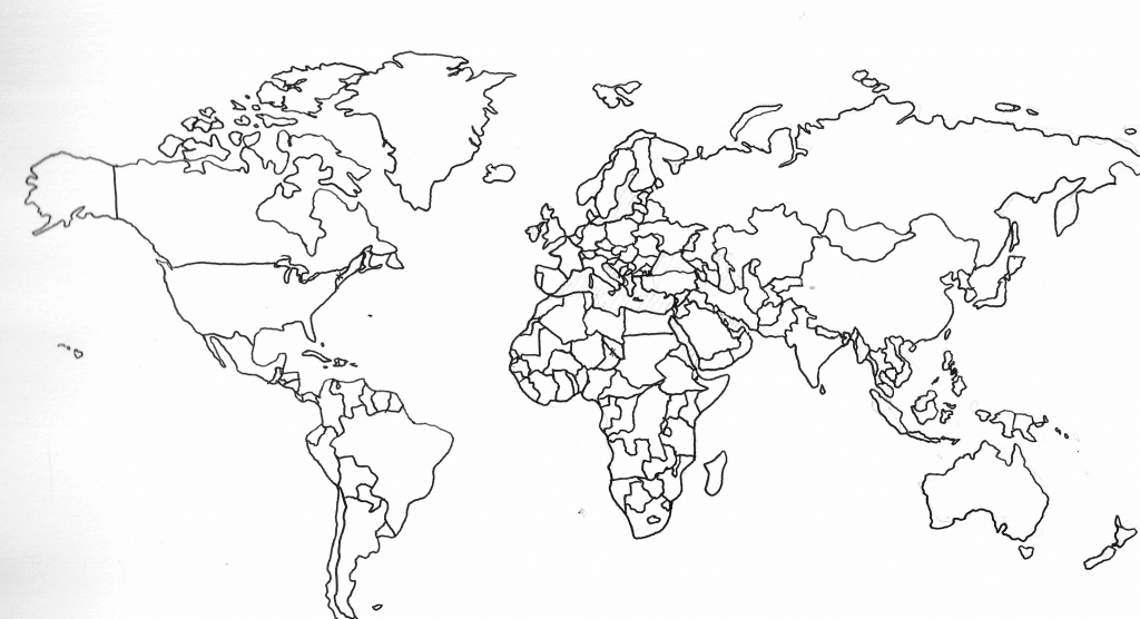 Printable Black And White World Map With Countries 13 1 - World Wide with regard to Printable World Map With Countries Black And White