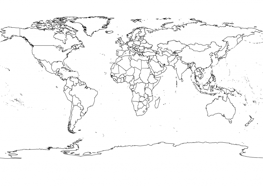 Printable Black And White World Map With Countries 6 4 - World Wide Maps inside World Map Black And White Printable With Countries