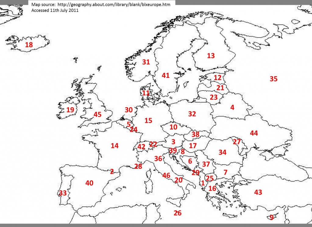 Printable Blank Europe Map Quiz 1 In Western Coloring Pages And 2 with Europe Map Quiz Printable